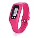 Iuhan® Fashion Digital LCD Pedometer Run Step Walking Distance Calorie Counter Watch Bracelet (Hot Pink)
