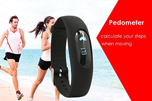 stardrift Pedometer Bracelet Smart Wristband Step Calorie Walking Distance Counter Sleep Monitor Time / Date Display for Outdoor Sports Running Walking (black) - Thumbnail 3