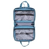 Hanging Toiletry Bag & Cosmetic Organizer - Large Size, See-Through & Lightweight (Medium Teal)