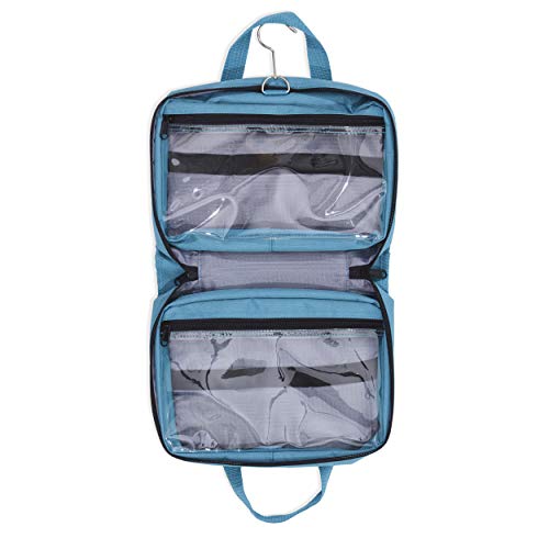 Hanging Toiletry Bag & Cosmetic Organizer - Large Size, See-Through & Lightweight (Medium Teal)