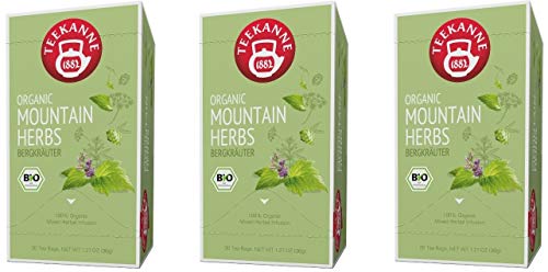 Teekanne Premium Organic Bio Mountain Herbs, 3er Pack (3 x 20 Teebeutel), 3 x 36 g