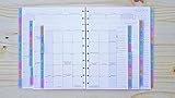 Printed Discbound Monthly Planner Pages | Dated | You Pick Size | 2017 | NO HOLIDAYS