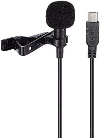 PUNASI Mini USB Lavalier Lapel Clip-on Omnidirectional Condenser Microphone for Gopro Cameras HERO3, HERO3+ and HERO4
