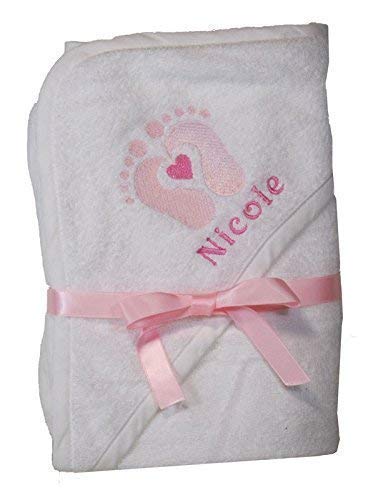 Sortie de bain à Capuche Blanc personnalisé ANNA...