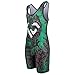 KO Sports Gear Unisex Wrestling Singlet for Youth Wrestlers - Wrestling Singlet for Boys & Girls - Bold Durable Uniform, Stretchy Breathable Material - Green Dragon, Youth Large