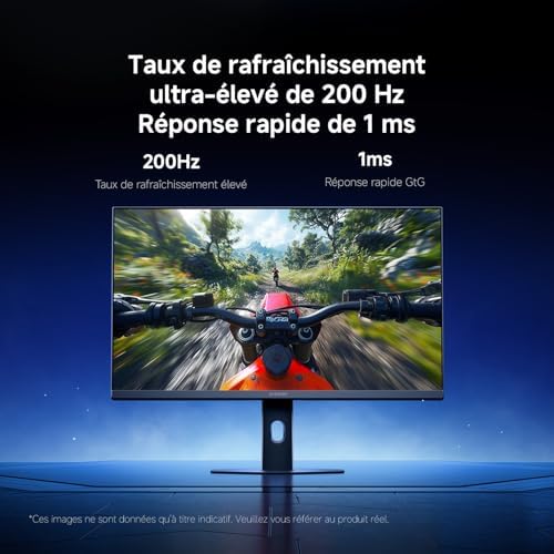 G24i 2026 Moniteur Gaming 24 Pouces, 200Hz, 1ms GTG, FreeSync Premium, HDR400, Fast IPS, 100% sRGB, 95% DCI-P3,Certification TÜV Low Blue Light (1920 x 1080/HDMI 2.0/DP 1.4)