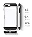 Spigen Slim Armor CS iPhone 8 Plus Case/iPhone 7 Plus Case with Slim Dual Layer Wallet Design and Card Slot Holder for Apple iPhone 8 Plus 2017 / iPhone 7 Plus (2016) - Jet White