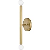 Lark Millie 14" Two Light Tall Wall Sconce, Midcentury Modern, Double-Ended Candle Socket, Shown with G16.5 Bulbs, Lacquered 