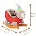 labebe - Baby Rocking Horse, Kid Ride On Toy for 1-3 Year Old, Infant (Boy Girl) Plush Animal Rocker, Toddler/Child Stuffed Ride Toy for Outdoor Indoor, Red Bear Rocker Toy,Nursery Child Birthday Gift