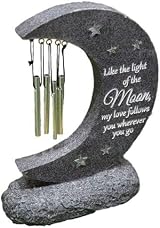 Widdop and Co Graveside Memorial Wind Chime Outdoor Moon Love Design TY138 view 2