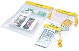 YUMQUA Clear Waterproof Bags, Water Tight Cases Pouch Dry Bags for Camera Mobile Phone Maps Pouch Kayak Military Boating Document Holder - 3 Piece Set