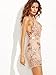MakeMeChic Women's Sexy V Neck Sleeveless Sequin Party Club Bodycon Dress