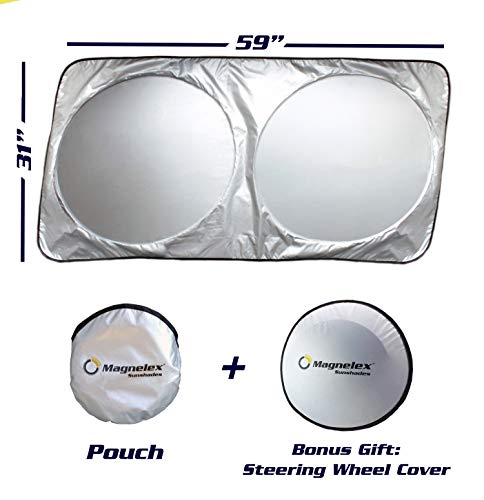 2 Magnelex+Windshield+Sunshade+Reflective+Polyester