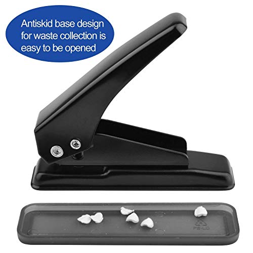 200 Pack Book Rings, Small 1-Inch Metal Rings, Nickel Plated Metal Rings for Flashcards, Index Card Rings, Come with Single Hole Punch Low Force 1-Hole Punch, 20 Sheets Punch Capacity, 1/4" Holes