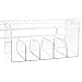 InterDesign Wire Shelving Organizer, Under Shelf Bin - Large Divided, Clear