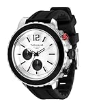 Vestal Men’s YATCS02 “Yacht” Stainless Steel Watch with Black Rubber Strap