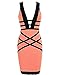 Whoinshop Women's V-Neck Strapless Clubwear Bodycon Bandage Dress