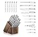 Cangshan N1 Series 1022636 German Steel Forged 17-Piece Knife Block Set, Walnut