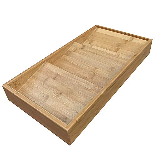 Simhoo Bamboo Spice rack In-Drawer Kitchen Cabinet Spice 12 Bottle Holder for Storage/Organizer 3-Tier - Thumbnail 5