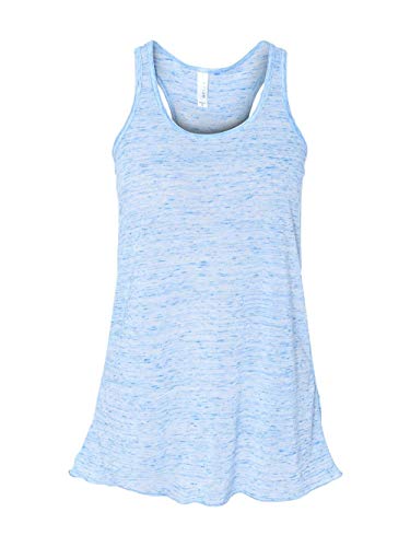 Bella + Canvas Womens 3.7 oz. Flowy Racerback Tank (B8800) -BLUE MARBLE -M