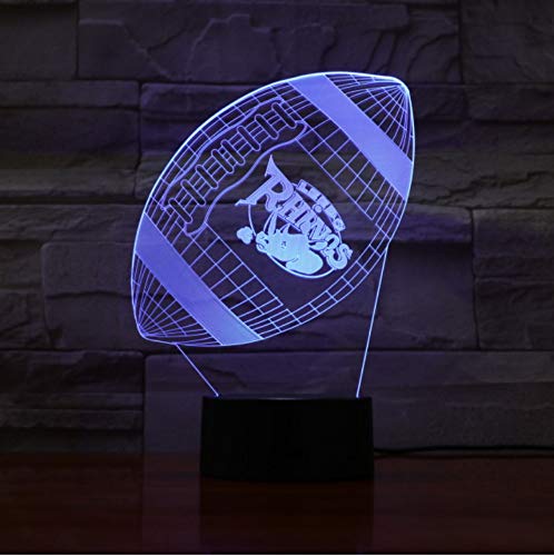 FSEWFS Leeds Rhinos Night Light Led 3D Illusion Touch Sensor Children Kids Boys Gift Table Bedroom Lamp Rugby League Football Club
