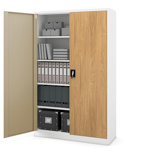 Jan Nowak Aktenschrank Bueroschrank Metall, abschliessbar, fuer 60 Ordner
