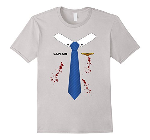 Bloody or Zombie Airline Pilot Halloween Costume T-shirt