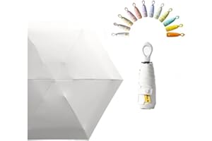 MILIYADEXIN Mini Sun Travel Umbrella Ring handle Coating Layer Fabric Compact Folding Purse Umbrella/Lightweight Small Portable Backpack/Rain Sun/Blocking/Anti UPF 50 UV Protection 99.9% Men Women Kid Umbrella