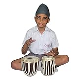 India Meets India Handmade Authentic Classical Indian Miniature Playing Tabla Set/ Learning or Playing For Kids/ Upto 8 Years/ 7 Inch