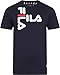 Fila Vintage Men's Black Line Diago Graphic T-Shirt, Blue, X-Large