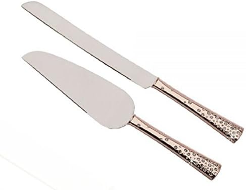 "Galaxy" Rose Gold Knife &amp; Server Set, 13"