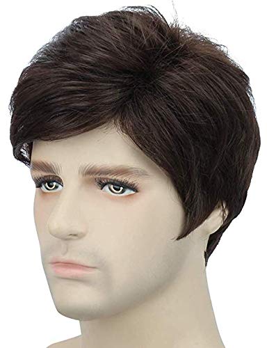 Wizme Men Hair Style Wig Synthetic Hair Wig For Men And Boys Dark