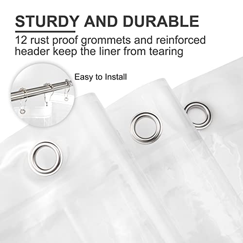 Amazer Clear Shower Curtain Liner, Extra Long Shower Curtain Liner 72 x 84 Inches, PEVA 5G Stall