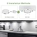 Ustellar Updated LED Under Cabinet Lighting Kit, 1020lm Under Counter Lights, Hand Wave Activated Puck Lights, DC 12V Kitchen Lighting, Closet Lights, 6000K Daylight White, Set of 6