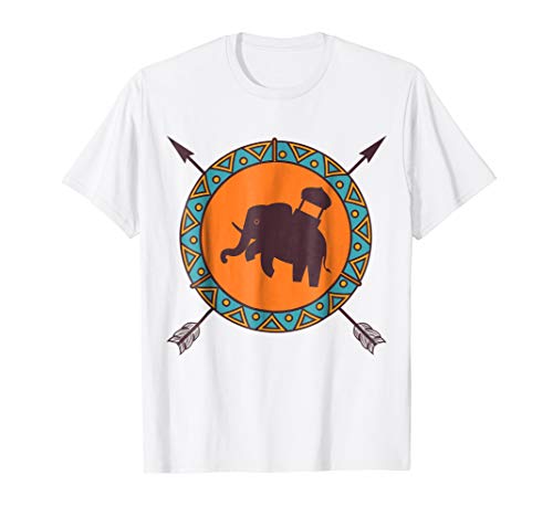 Aztec Elephant Boho Native Mandala Decoration Retro T-Shirt