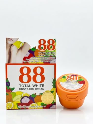88 Total White Underarm Brightening Cream 2PCS COMBO PACK with Vitamin B3, Licorice Extract & Odour Control for Dark Underarms, Smooth Lightweight Daily Care Cream for Women and Men, 2x35g