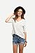 ROMWE Women's Half Sleeve V-Neck Striped T-Shirt Tops