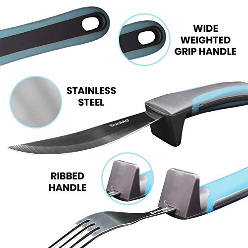 BUNMO Adaptive Utensils Weighted Knives Forks and Spoons Silverware
