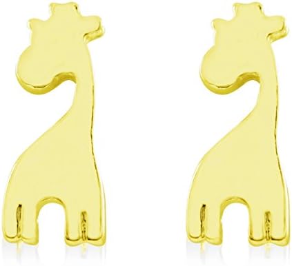 GIRAFFE EARRINGS, 14K Gold Plated Stainless Steel Hypoallergenic Earrings Animal Earrings Gold Earrings