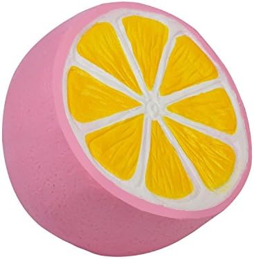 Coldtoy Cute Squishies, Slow Rising Soft Squishies, Charms Toy for Stress Relief and Time Killing, all kinds of Squishies, best for Kids Christmas gift (Lemon-Pink)