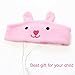 Kids Headphones, Volume Limiting with Ultra Thin Adjustable Speakers Soft Children Fleece Headband Toddler Headphones for Home and Travel - Bunny