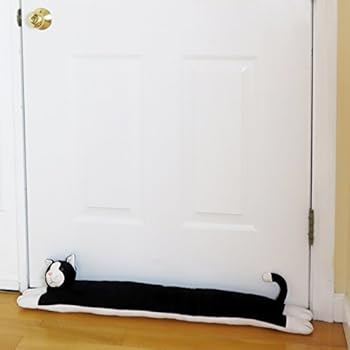 Evelots CAT Door Window Draft Stopper-38 Inches-No Noise, Bug, Insect-Keep Heat In