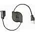 Ziplinq ZIP-PWR-EX1 Retractable AC Power Extension Cord (5 feet, Black)