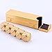LZWIN 5 in 1 Precision Aluminum Alloy Solid Metal Gold Dice Poker Party Game Toy Portable Dice Man Boyfriend Gift (Gold(Long Container))
