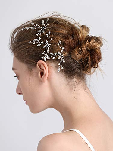 Fxmimior Bridal Hair Accessories Crystal Hair Pins Vintage Wedding
