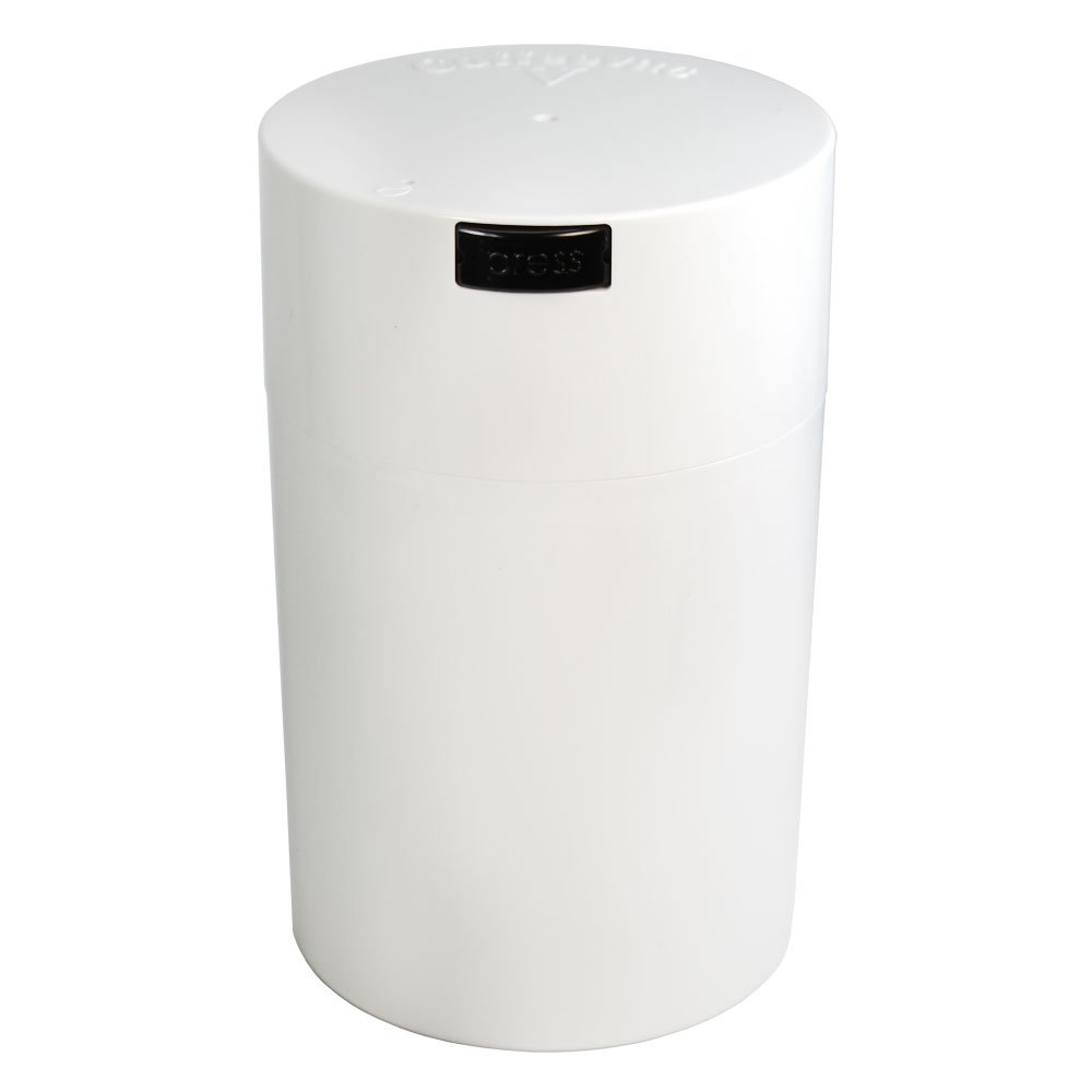 Coffeevac 1LB – Patented Airtight Container with Degassing Valve | Multi-use Vacuum Container Works as Smell Proof Containers for Ground Coffee and Coffee Bean Containers. White