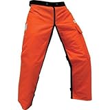 Forester Chainsaw Safety Chaps with Pocket, Apron Style (Long 40", Orange)