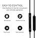 NCLINGLU, 2-Pack 3.5 mm Premium Earphones Headphone, [Stereo Mic Remote Control], Compatible iPhone iPad iPod Samsung Galaxy [Black]