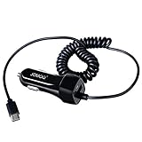 JOMOQ Samsung Galaxy S9/S9+/NOTE8/ S8/ S8 Plus Car Charger,USB Type C Retractable Coiled Dual-Port Charger Adapter, also for ChromeBook Pixel,Nexus 6P, LG G5 Nexus 5X, OnePlus 3 and More