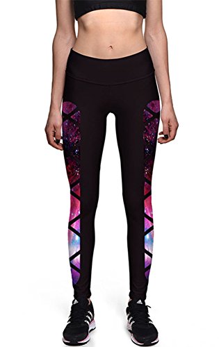 Ayliss Women Digital Print Leggings Stretch Tight Pant Ninth Pants,#1 XXL